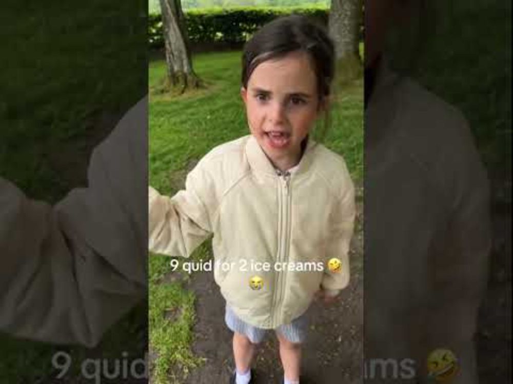 Eight-year-old twins rant over ice cream prices in Burnley, England goes viral