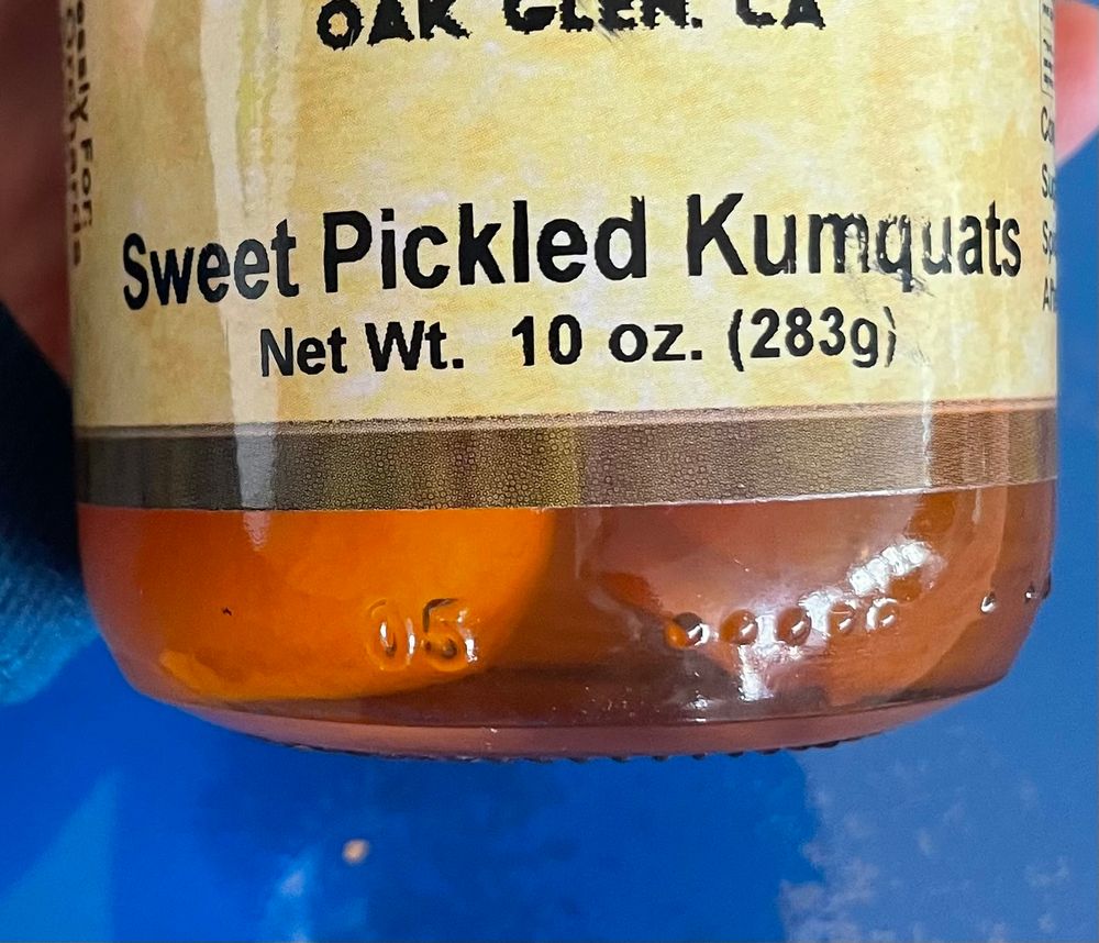 Sweet pickled kumquats!