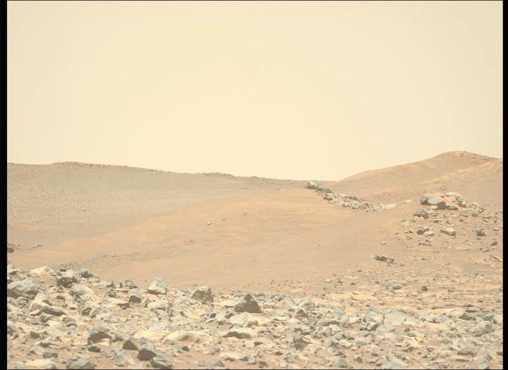 An image taken by the Perseverance rover on Mars