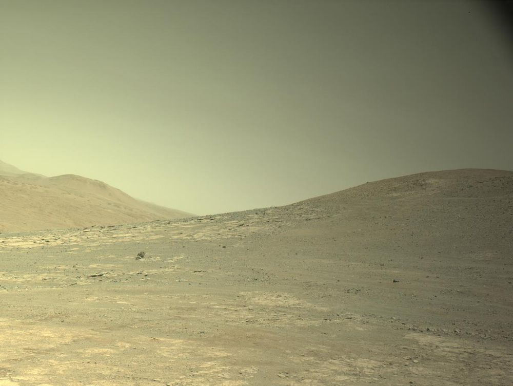 An image taken by the Perseverance rover on Mars