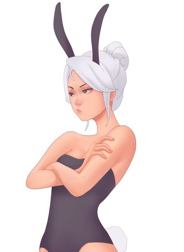 jett from valorant in a bunny costume