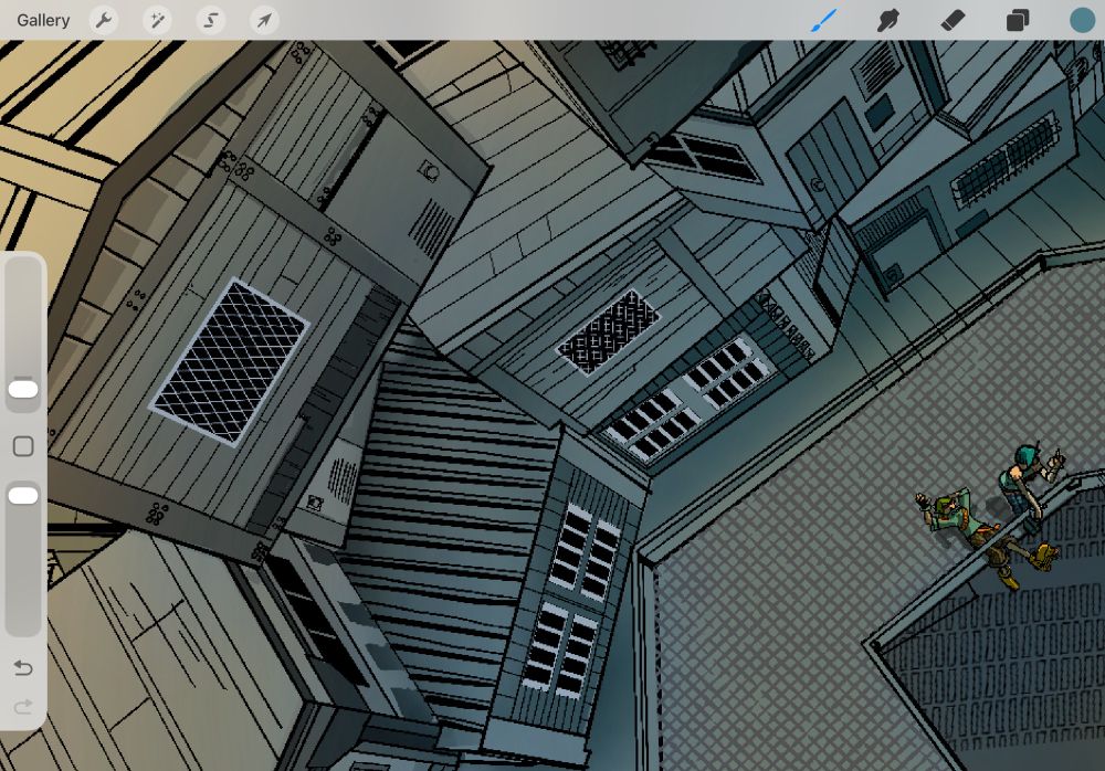 I’d honestly like to add more people at the bottom of this piece, it feels empty so far. Love everything else about it and hope y’all funking with it too when I post the finished art.