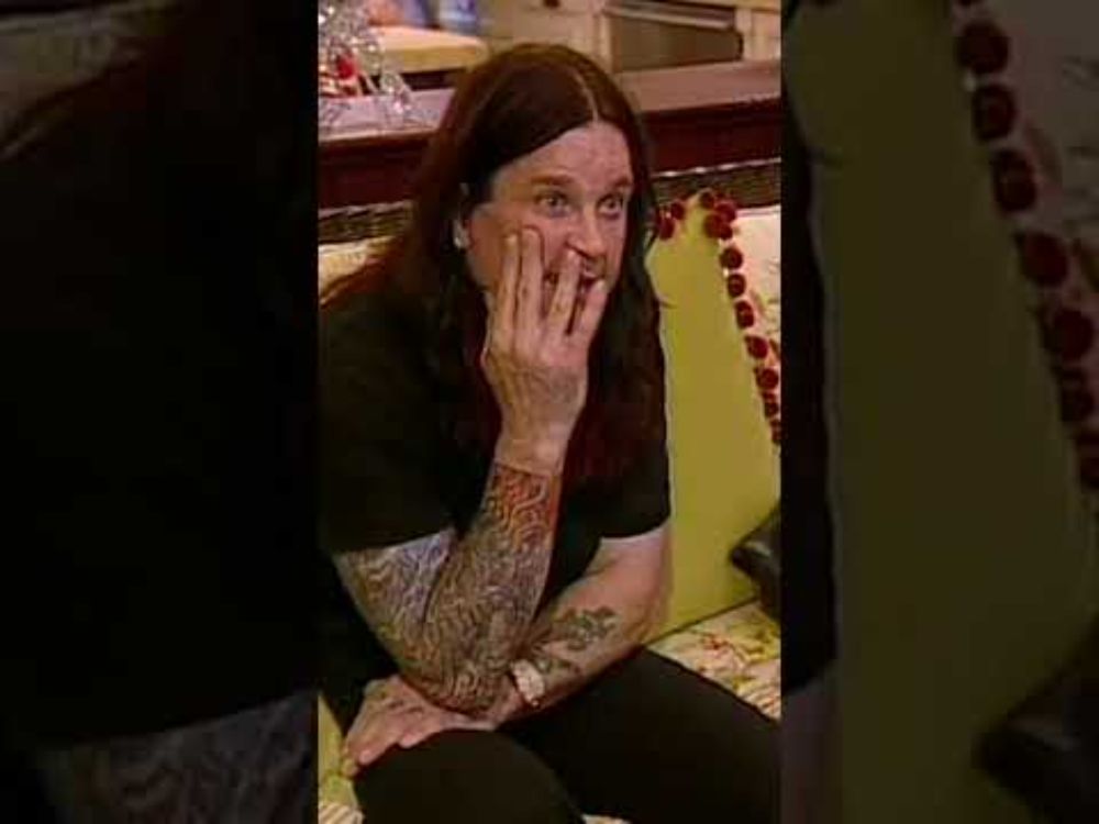Ozzy Osbourne watching himself back
