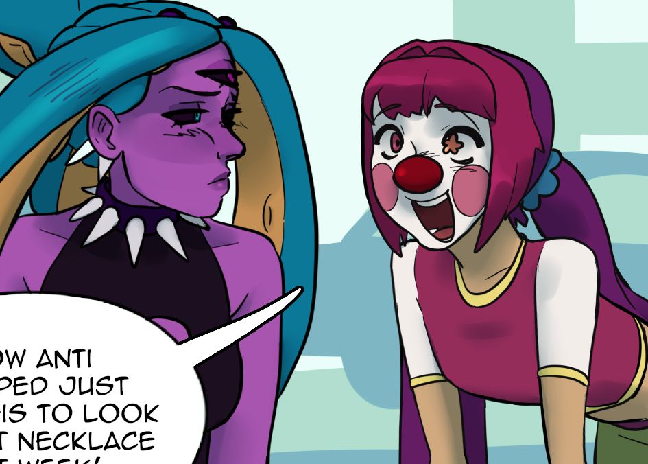 Digital art of Tenta and Doot from the comic Her White Lies