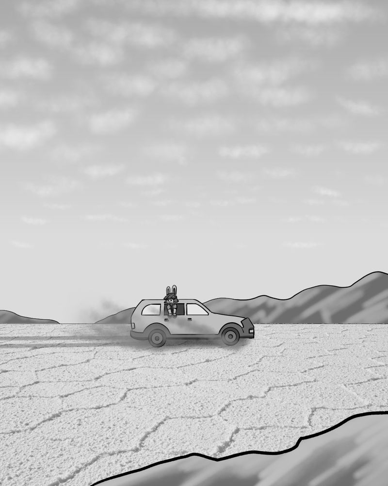 Día 18: drive
Ya al final del recorrido del páramo, un auto iba saliendo de este. Garo aprovechó esto y se subió para que lo llevarán afuera para continuar con su viaje.