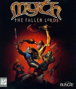 The cover art for Bungie's 1997 game MYTH: THE FALLEN LORDS.