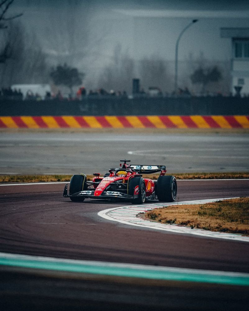 lewis hamilton in a ferrari 