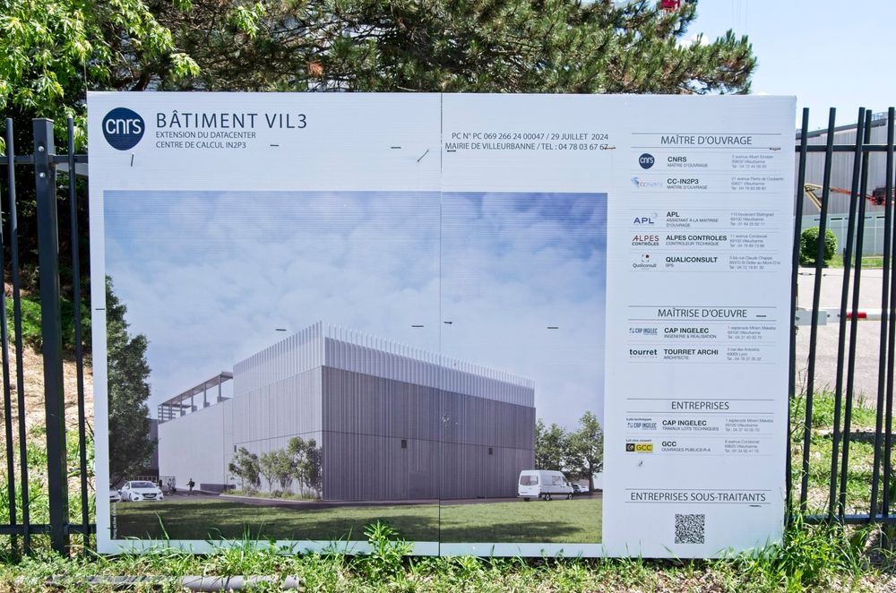 Photo d'un panneau explicatif du chantier