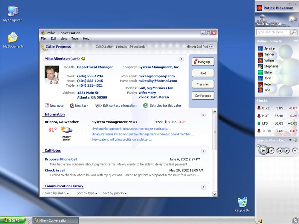 Windows Longhorn concept from 2001 or 2002