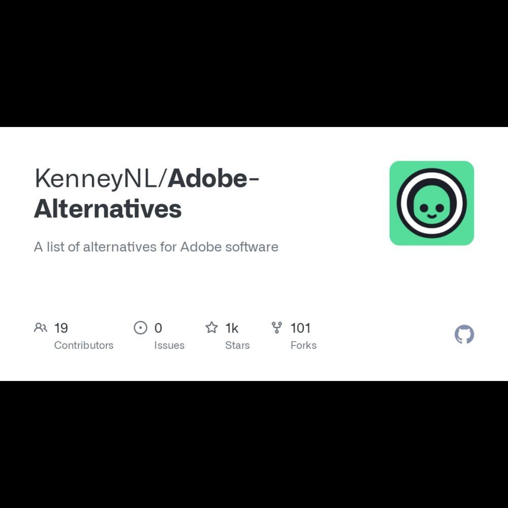 GitHub - KenneyNL/Adobe-Alternatives: A list of alternatives for Adobe software