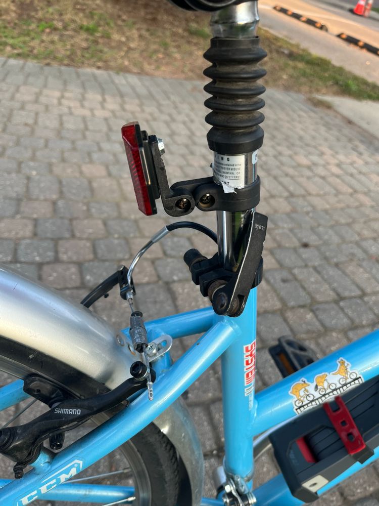 Got a new quick-release seat lever thing on my bike. 