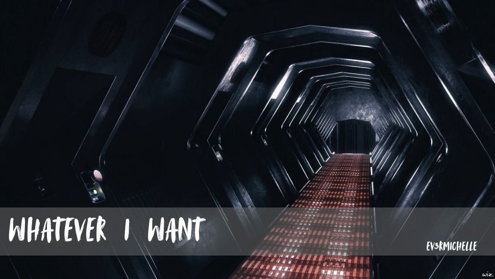 a long hallway in a detention center, cells on either side. The floors glow red as the hallway extends ominously