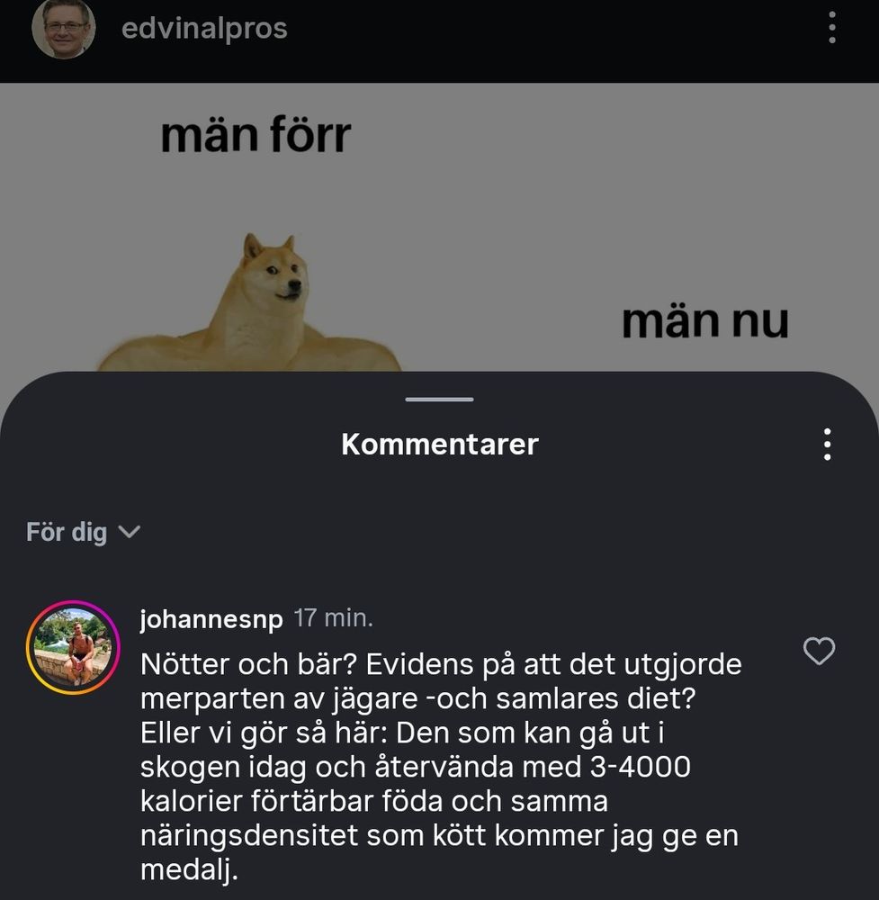 Blir mansplainad om förtärbar födas näringsdensitet av okänd man