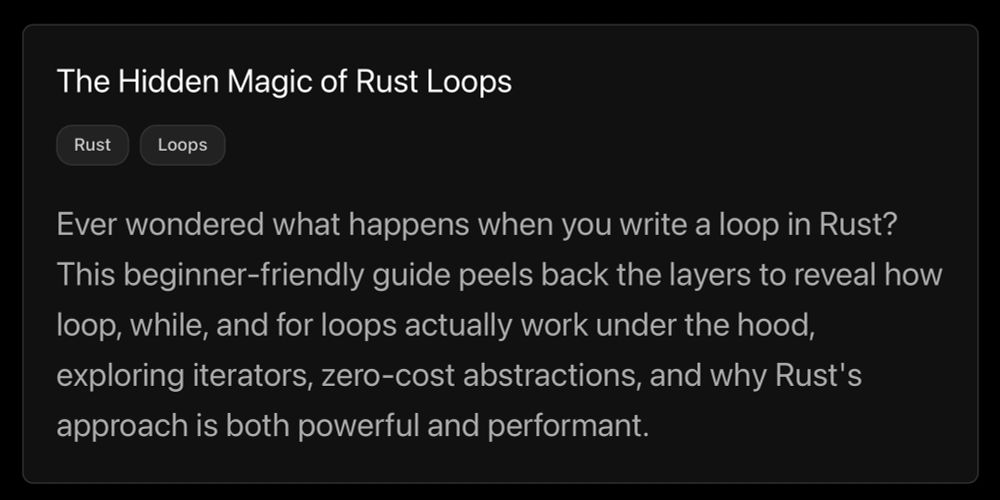 The Hidden Magic of Rust Loops