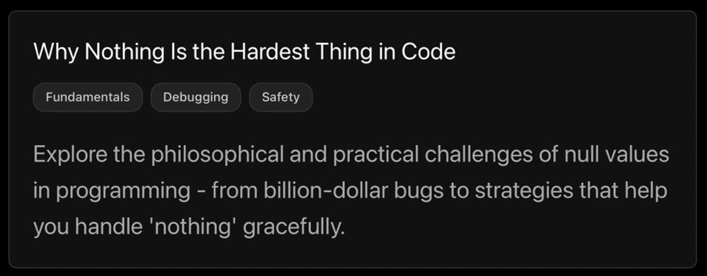 Why Nothing Is the Hardest Thing in Code