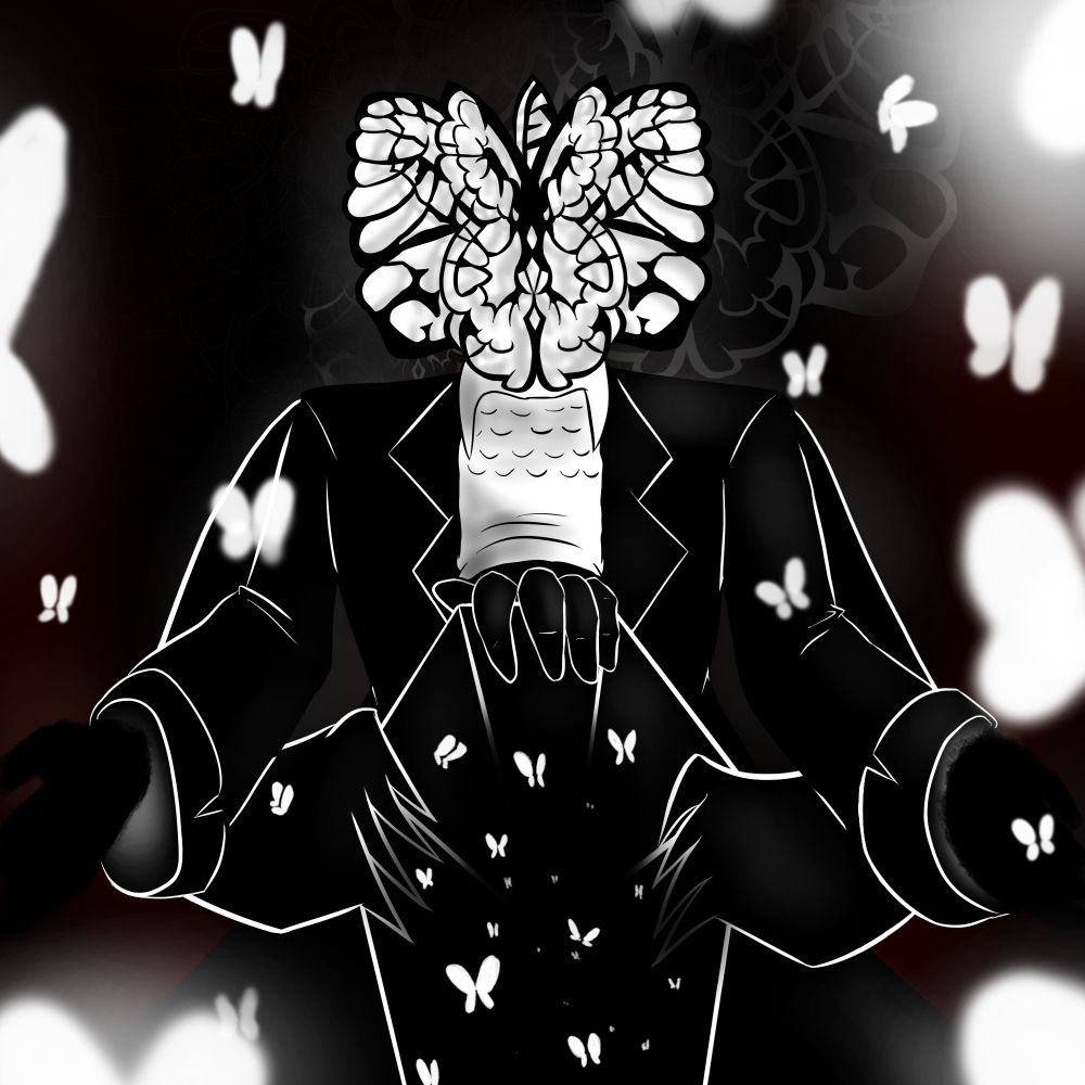 The Funeral of Dead butterflies from 'Lobotomy Corporation', welcoming the viewer into its coffin.