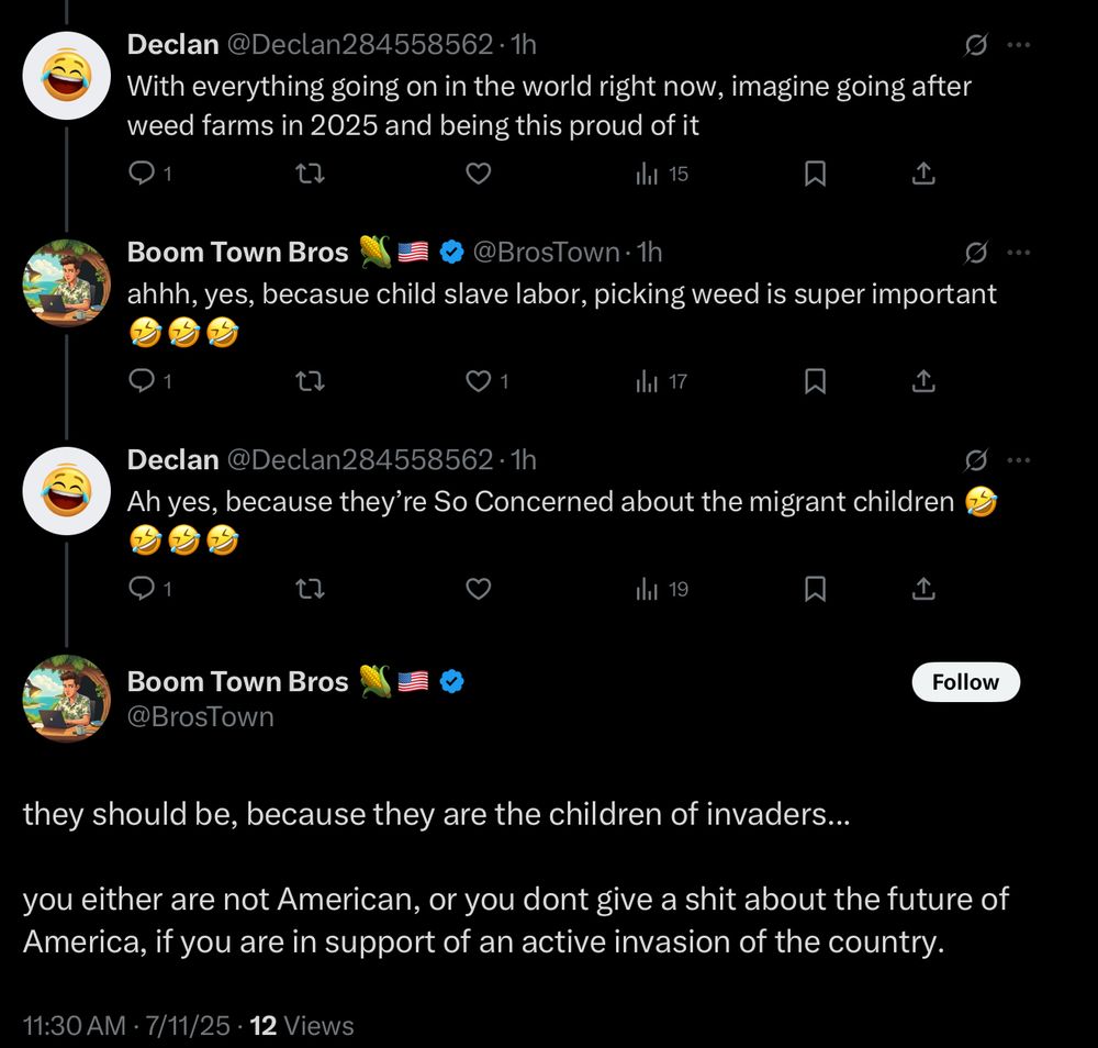 Commenter on Twitter saying migrants are invading the US