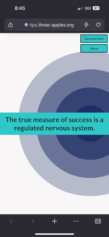 The true measure of success is a regulated nervous system. 