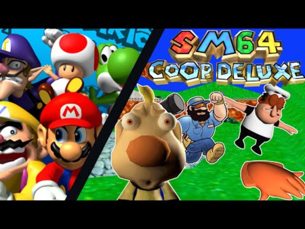 4 Professional Gamers Play Super Mario 64 Co-op Deluxe