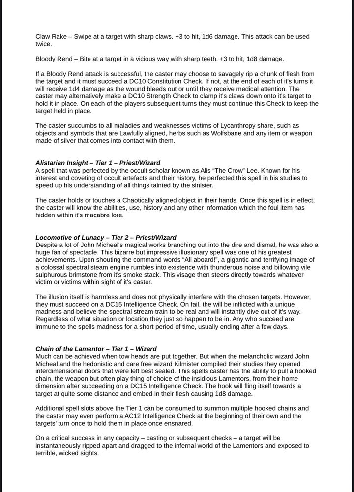 A list of fantasy spells based on songs by the artist Ozzy Osborne 