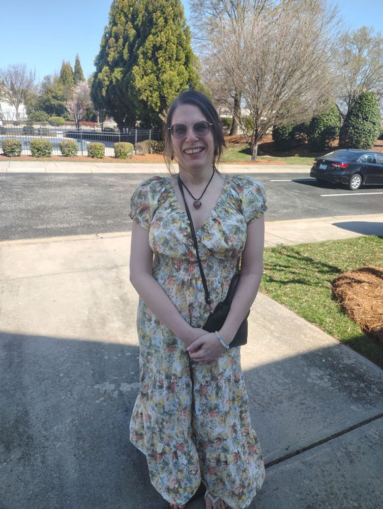 Myself in a yellow floral dress