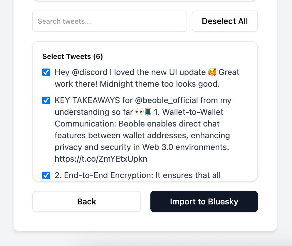 Porto v1.2.6 in review ✨ 

What's new?
1. Search uploaded tweets
2. Select or Deselect tweets before import