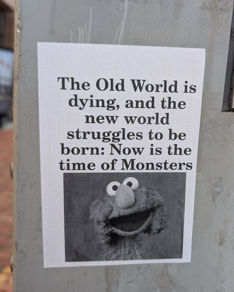 The old world is dying and the new world struggles to be born. Now is the time of monsters.