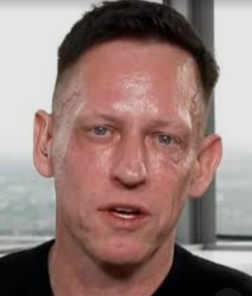 Peter Theil's 57 year old face 