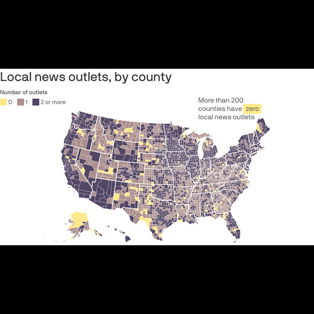 One-third of U.S. newspapers as of 2005 will be gone by 2024