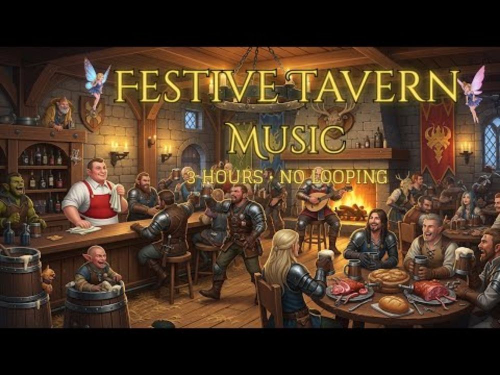 3 Hours of Festive Tavern Music | Lively Medieval Celtic Folk for DnD, Fantasy & Study (46 Tracks)