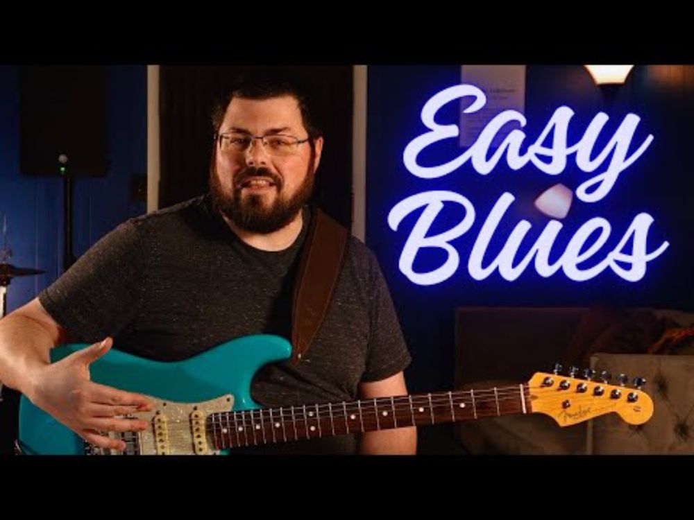 Easy Blues For Beginner Guitar - Tab and Backing Track