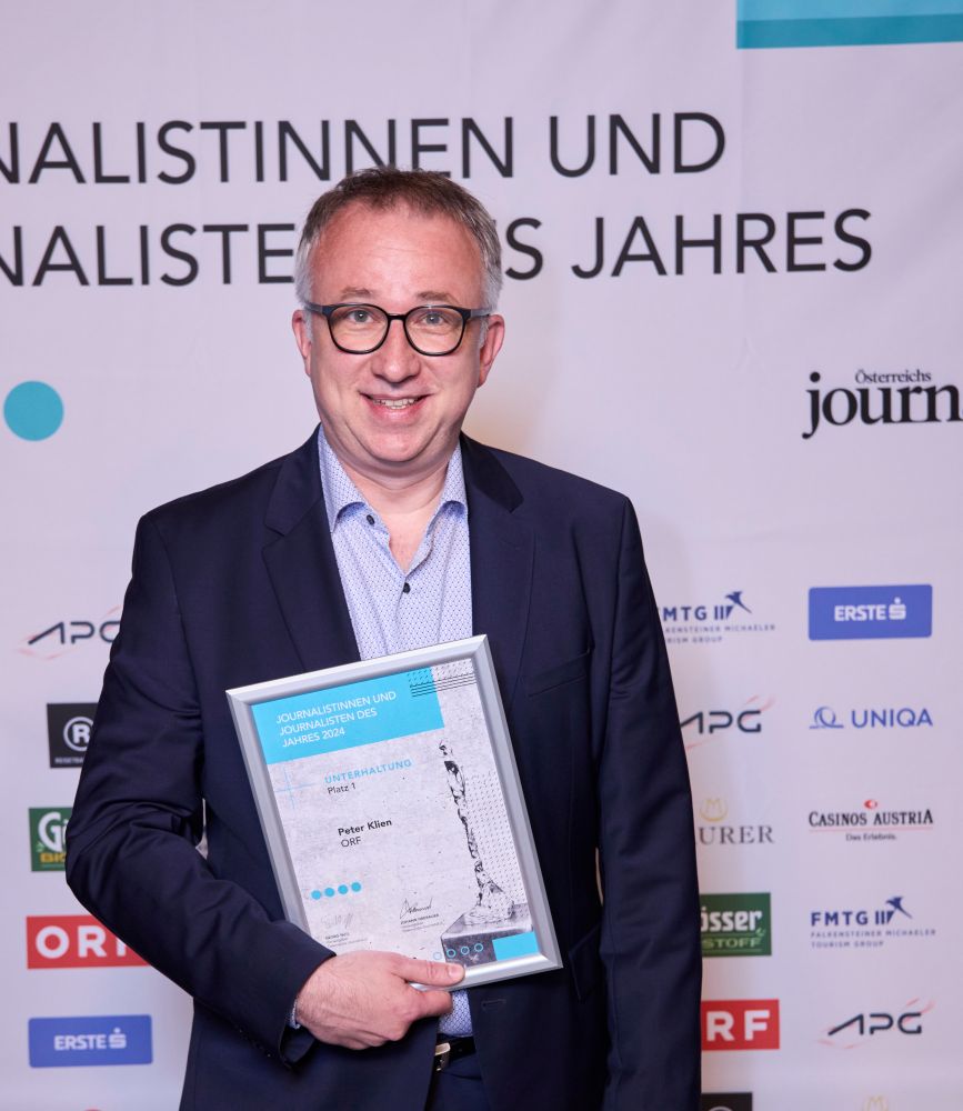 Peter Klien, Journalist des Jahres in der Kategorie "Unterhaltung"