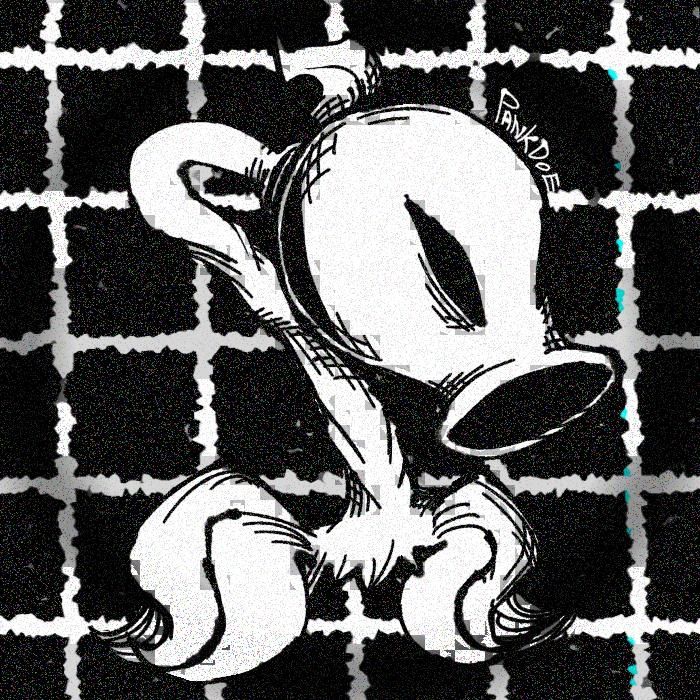 Artwork of the peashooter from deadplanta.mp4, a Plants VS Zombies creepypasta