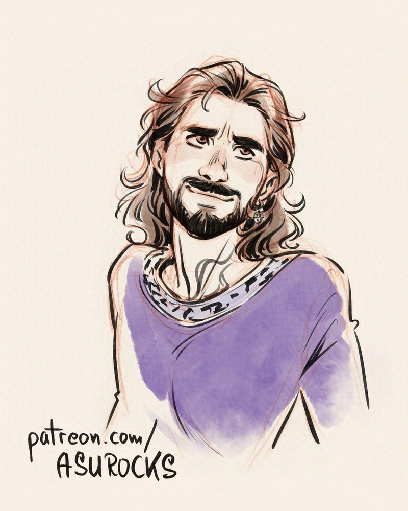 Expression sketch of Gale from BG3.
