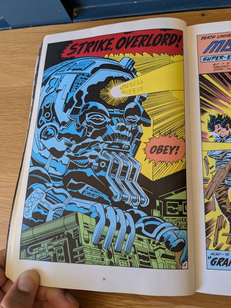 "Overlord," a very Kirbyesque mechanical creature from Jack Kirby's Mister Miracle #2