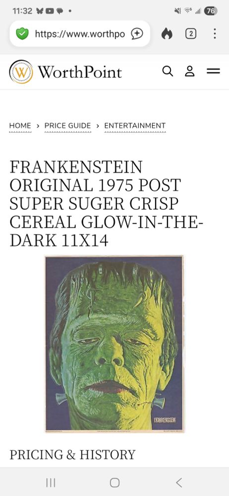 Poster of Frankenstein monster.