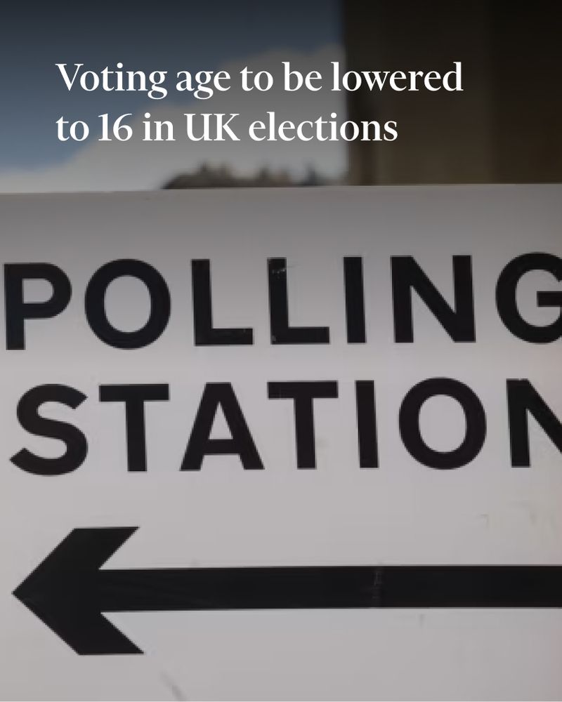 A polling station card in the foreground with the Houses of Parliament in the background