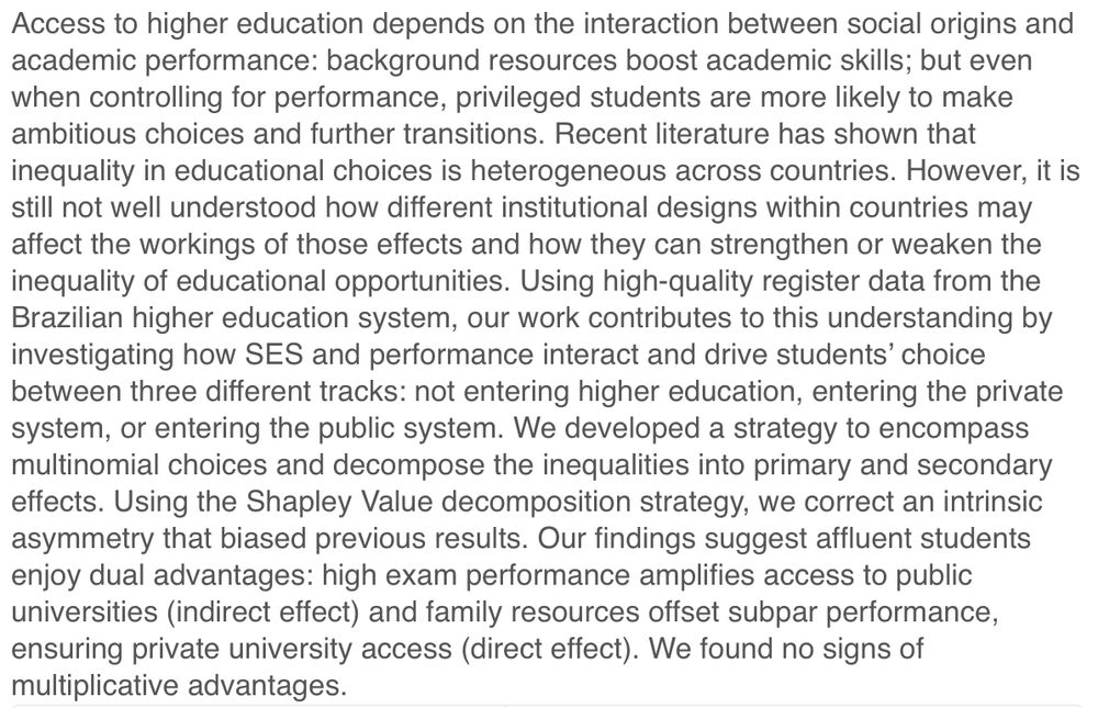 Decomposing Heterogeneity in Inequality of Educational Opportunities: Family Income and Academic Performance in Brazilian Higher Education