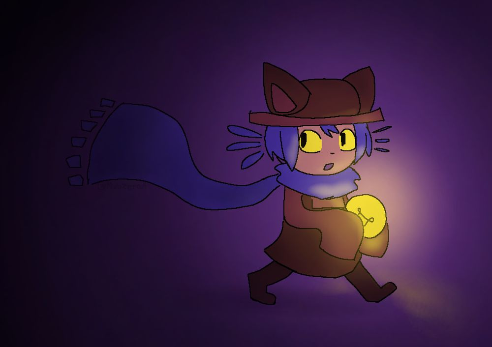 Niko oneshot holding the sun in a dark place.
