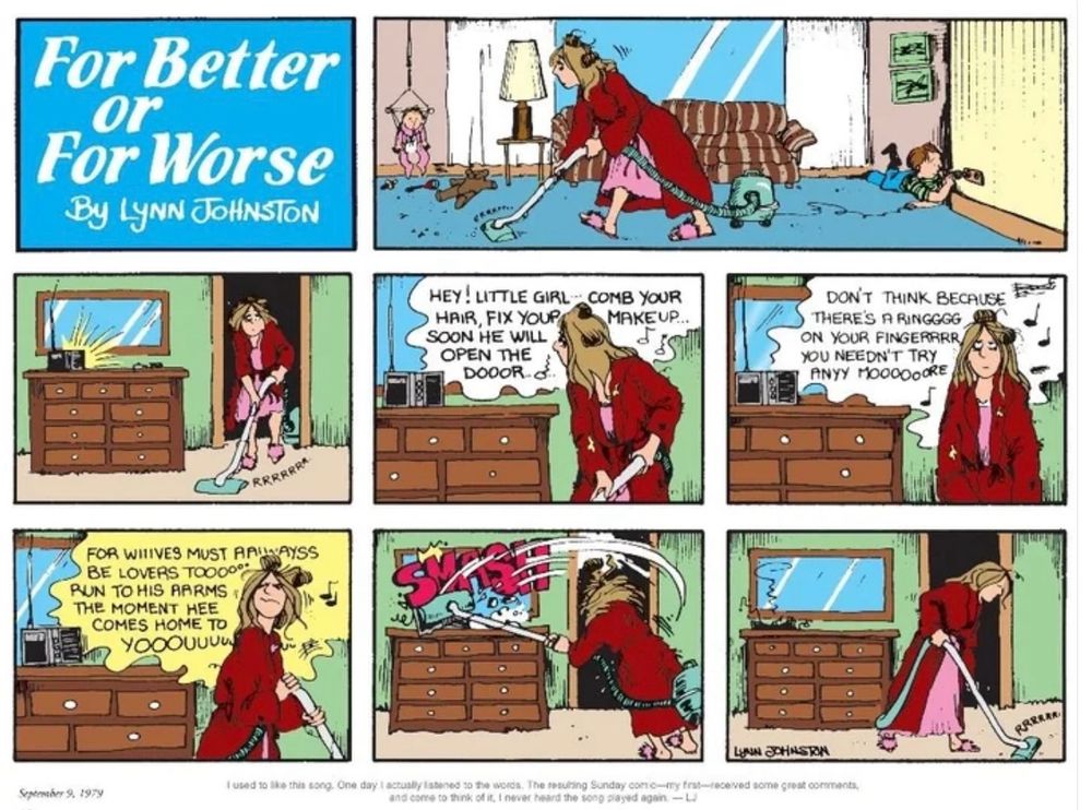 For Better or for Worse Comic strip, 1979, by Lynn Johnston.