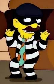 The krusty burglar moments before his untimely death