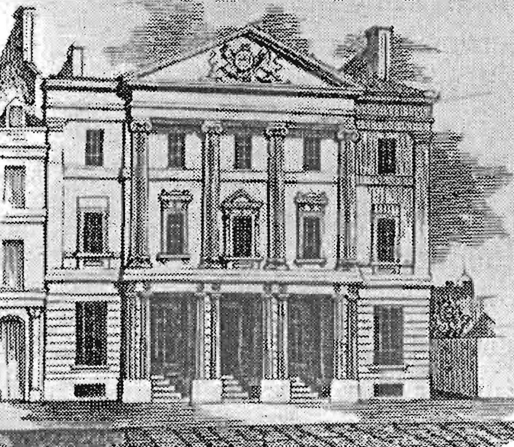 An illustration of the first Canadian Pacific Railway head office at Place d'Armes in Montreal in 1881.