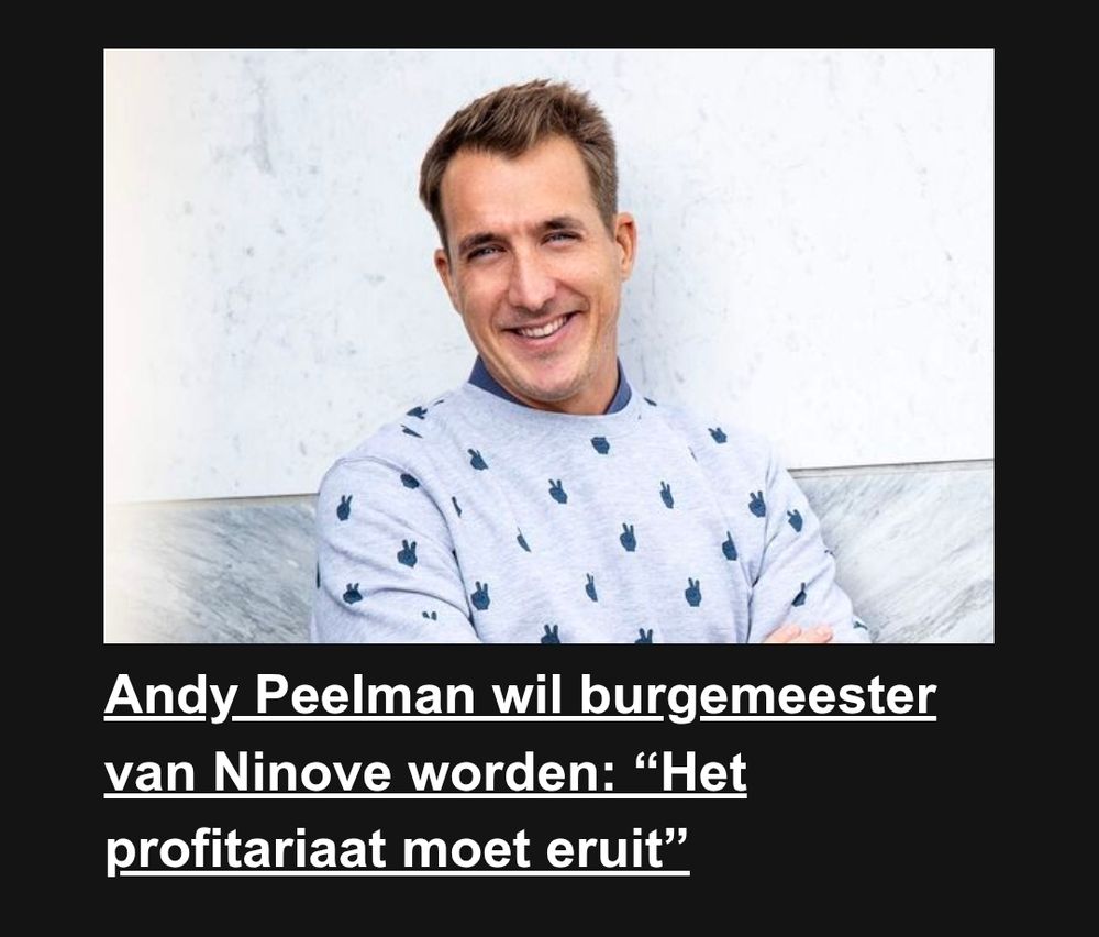 Andy Peelman wil burgemeester van Ninove worden