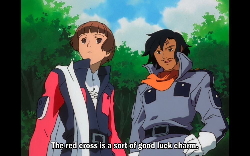 The red cross is a sort of good luck charm