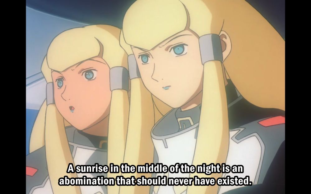 A sunrise in the middle of the night is an abomination that' should never have existed 