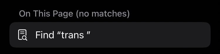 search for text string “trans” showing no matches on the page of the quote tweeted guardian editorial 

