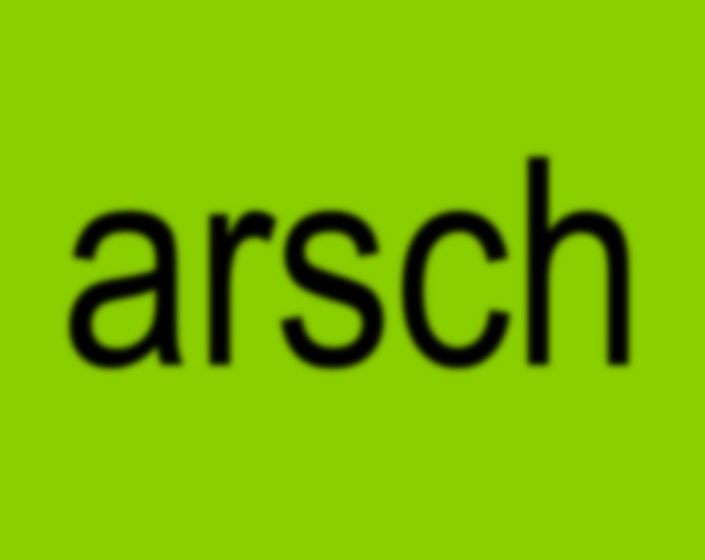 grüner hintergrund auf dem in schwarz "arsch" steht, es ist eine variation des "brat meme"