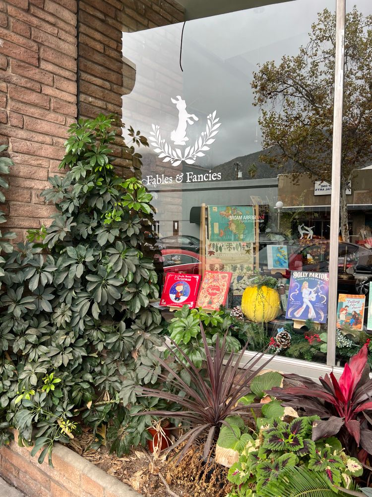 Bookstore window photo.  Very cute.
