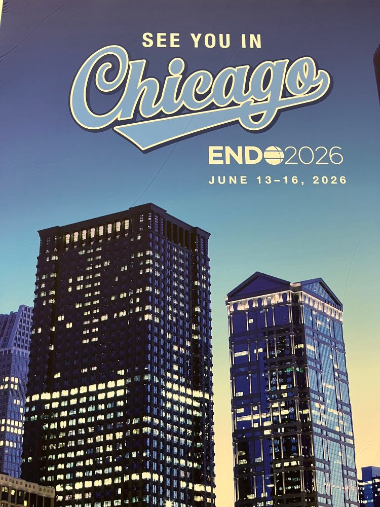 Sign for ENDO 2026 in Chicago.