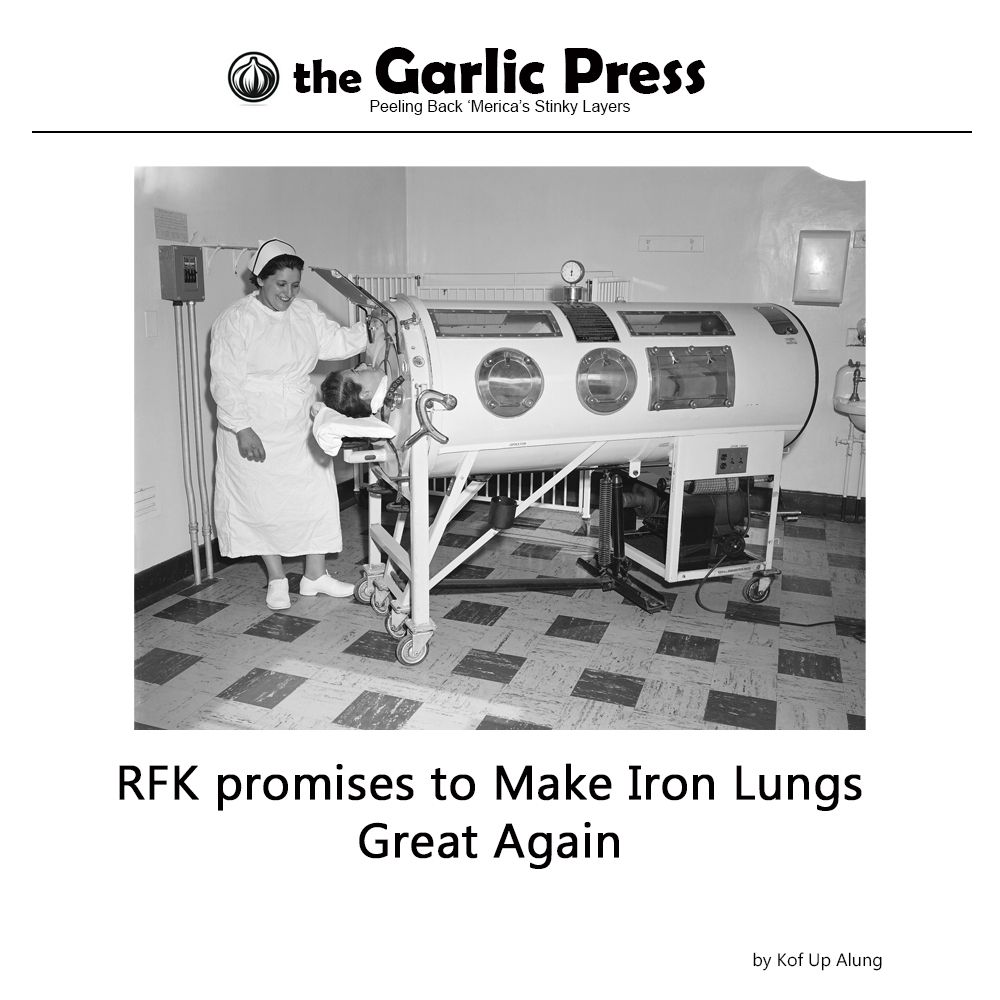 black and white image of a person in an iron lung machine, with only their head visible, with a nurse standing over them smiling.